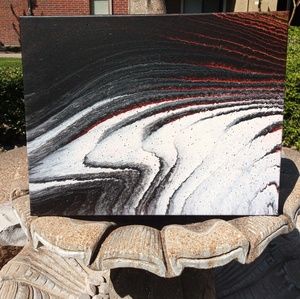 Acrylic hand painted abstract art